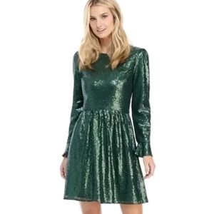 Gal Meets Glam Carrie Sequin Dress 0 Green
